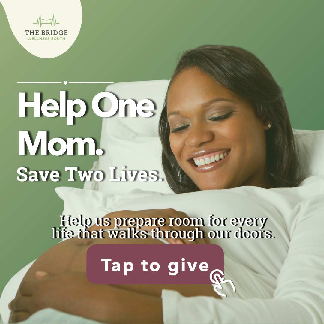 The Bridge Wellness South Facebook ad: No mother should have to choose between her…