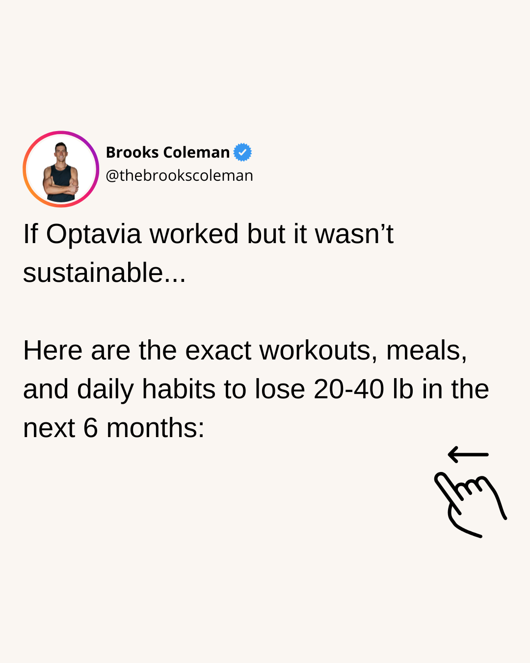 Brooks Coleman Facebook ad: You don’t need a gym or hours of…