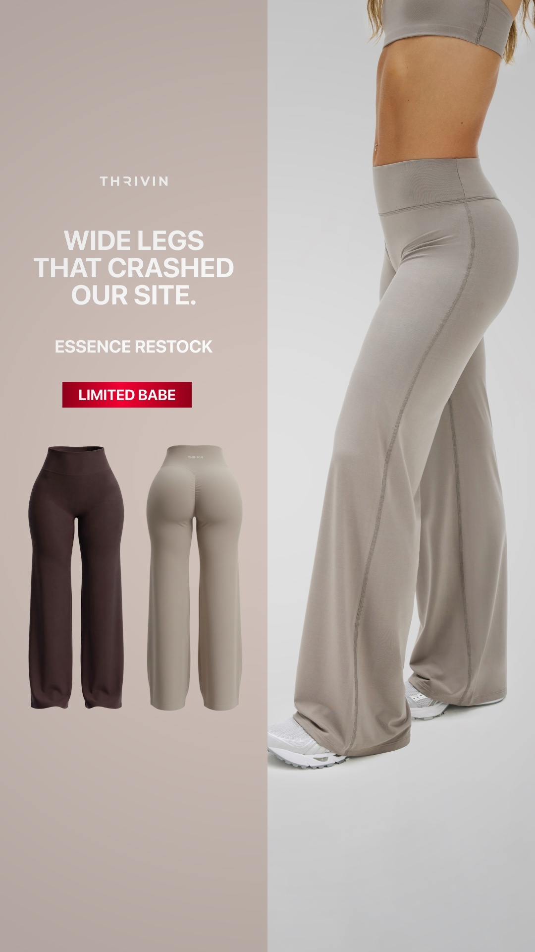 Thrivingymwear Facebook ad: Meet Essence Your Softest Era Yet