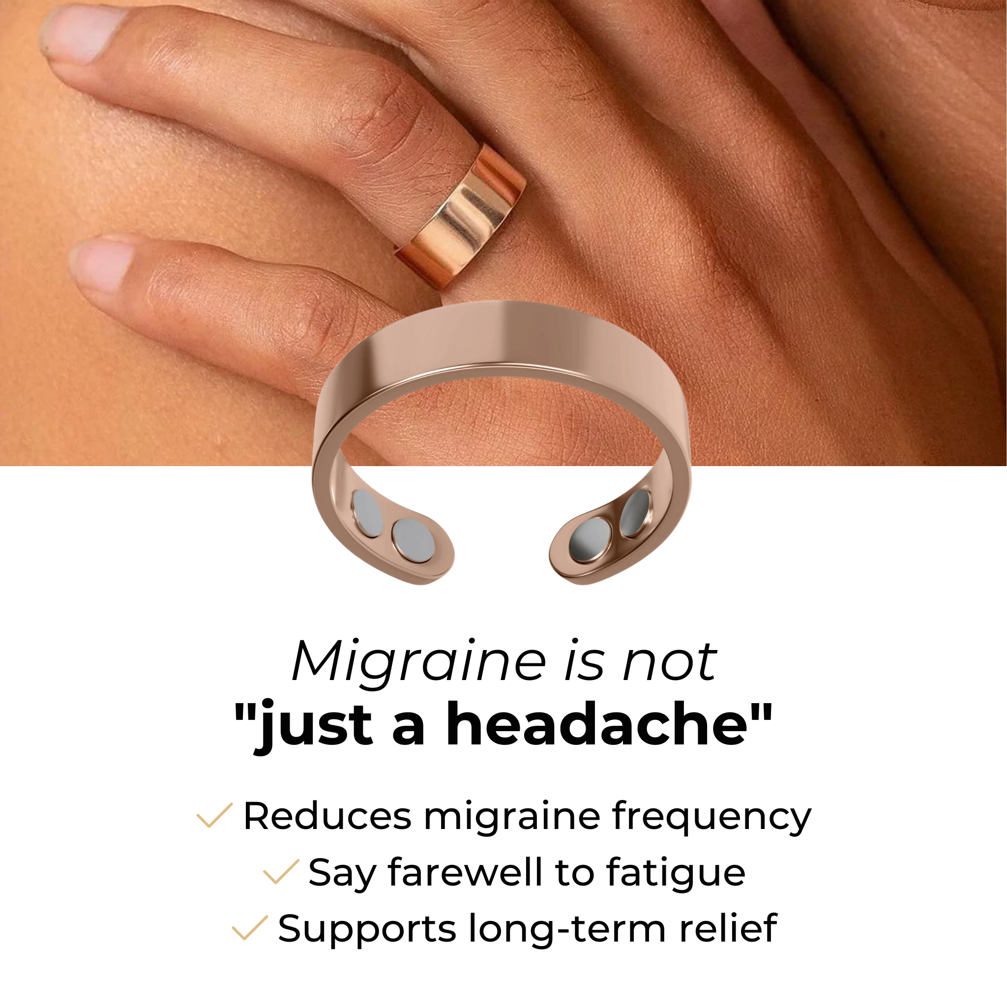 Sylvori Facebook ad: Target migraines + headaches at the root