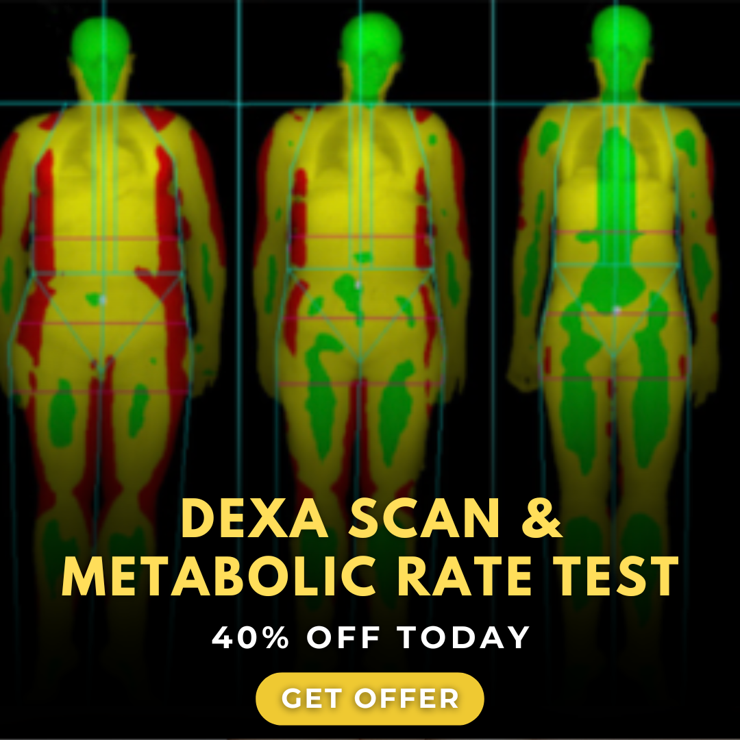 DEXA Scan Boston Facebook ad: 40% Off DEXA Scan + Metabolic Rate Testing