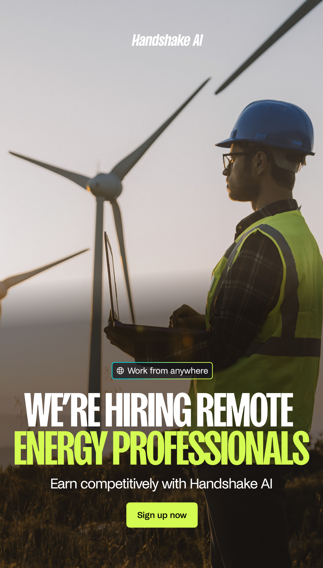 Handshake AI Facebook ad: Calling Energy Professionals, to Join a Paid, Remote…