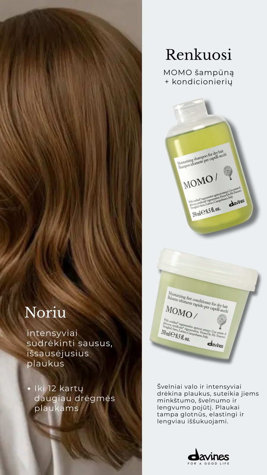 Davines Lithuania Facebook ad