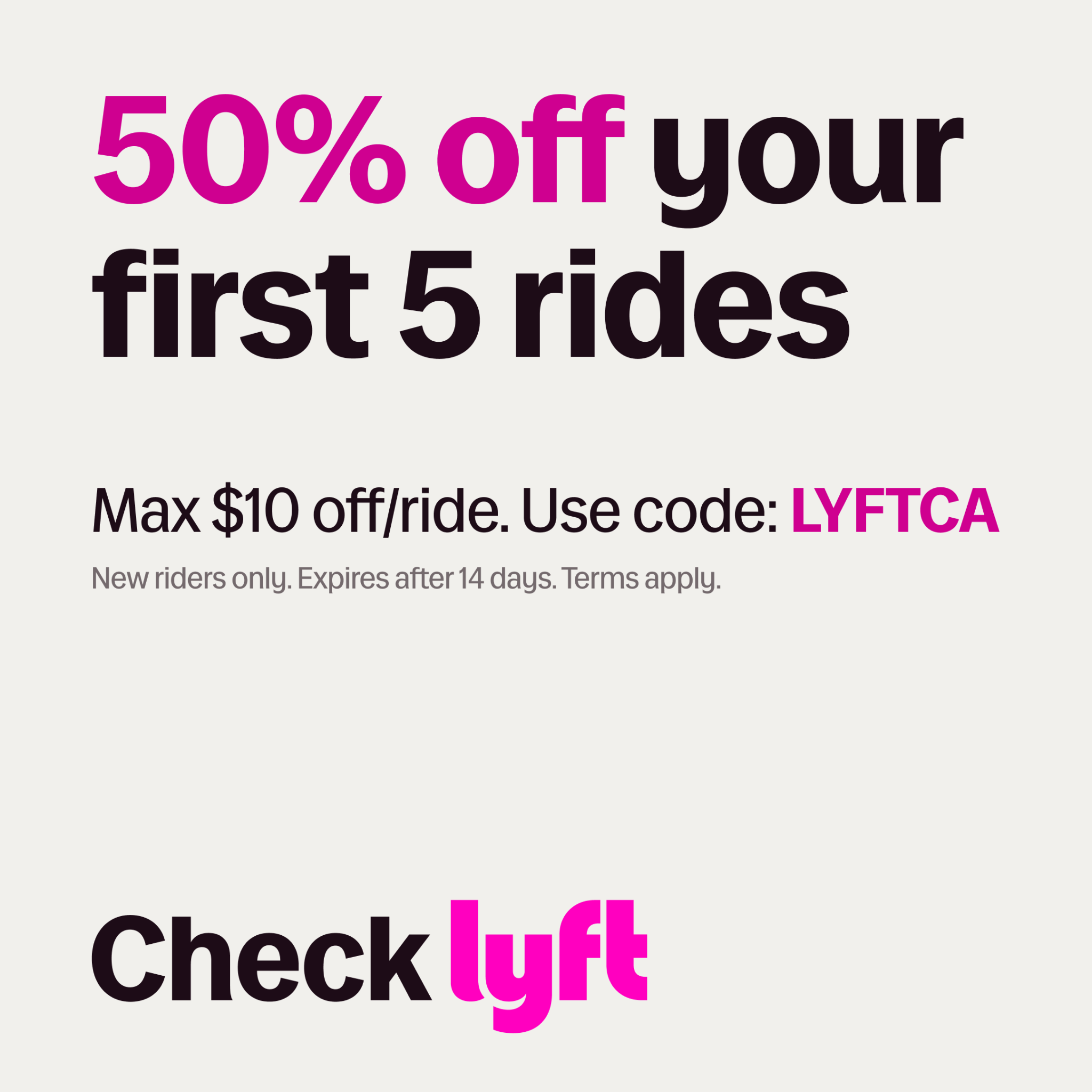 Lyft Facebook ad: Rides when you need them