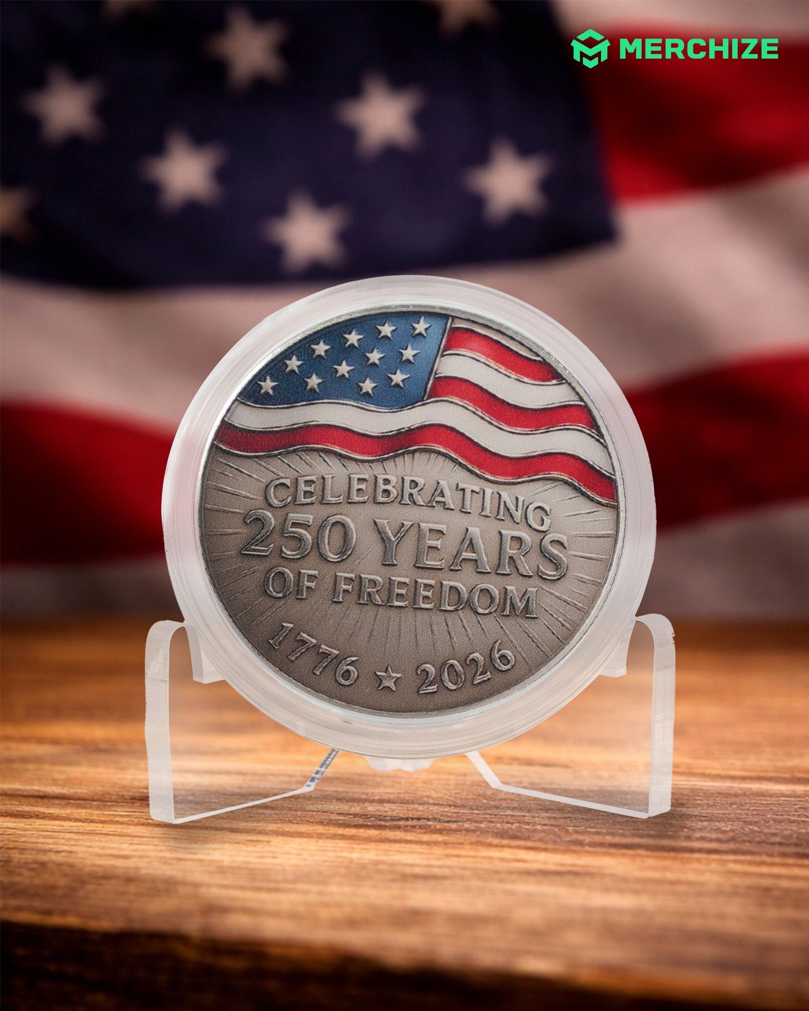 Fulfillment by Merchize Facebook ad: Commemorative Coin: A Historic Highlight, Revenue Booster…