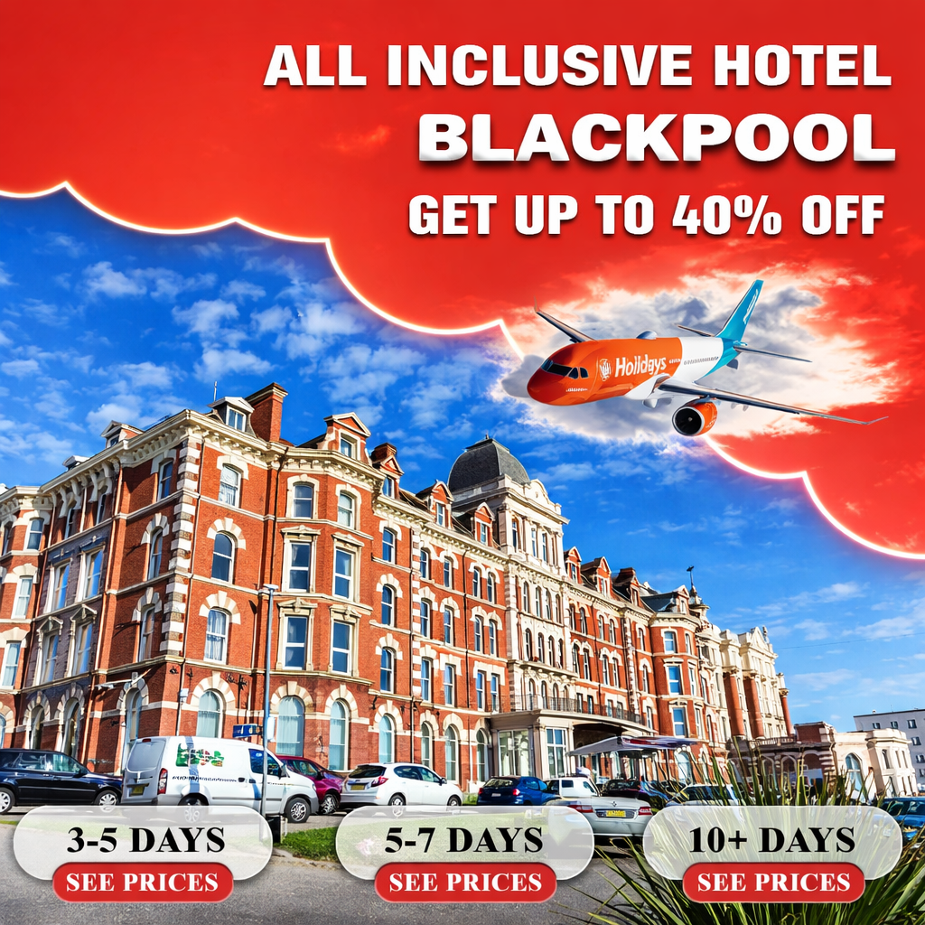 The Savvy Wanderer Facebook ad: Find Cheaper Blackpool Hotels
