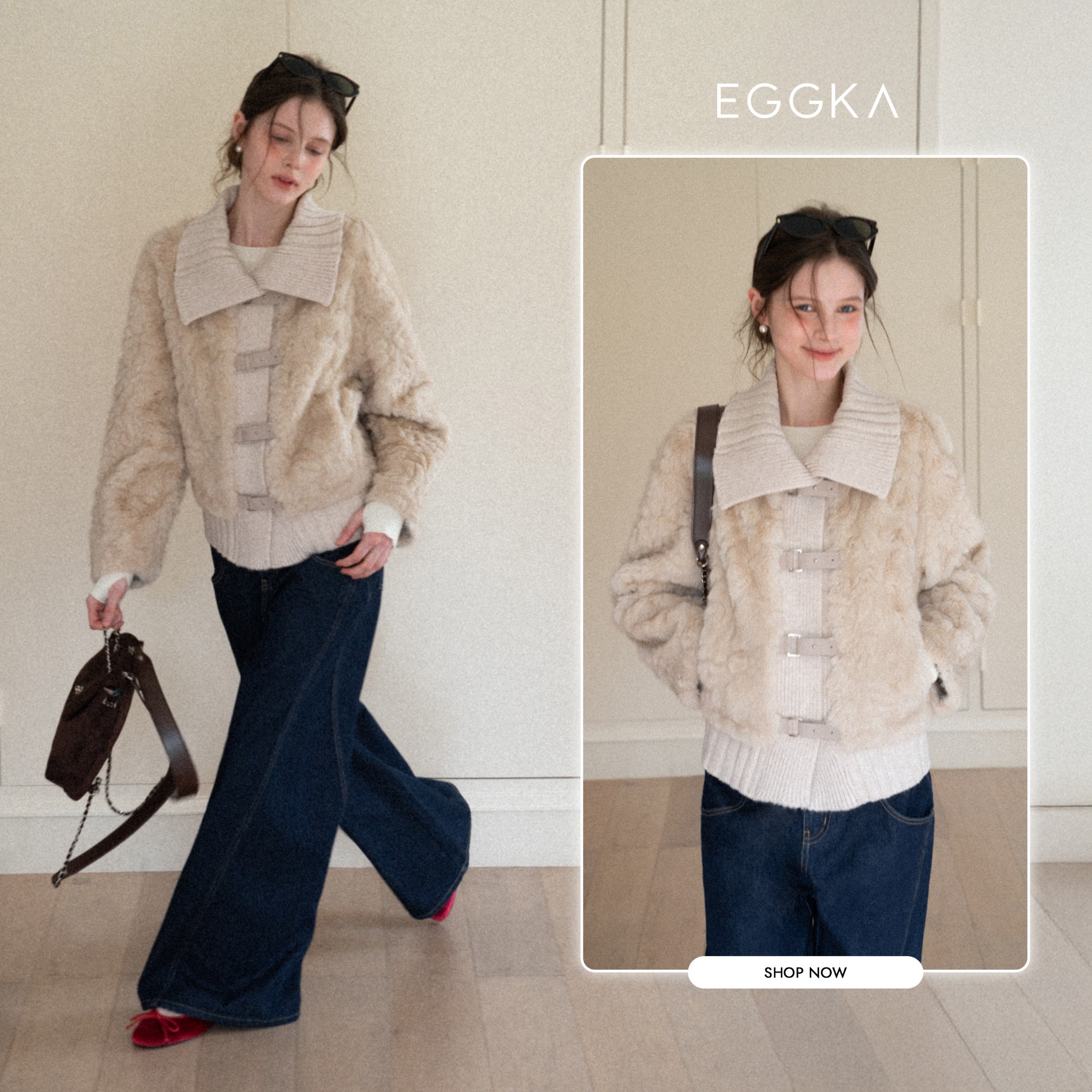 EGGKA UK Facebook ad: Women’s Outerwear - Blazers, Tweed, Cropped Puffers &…
