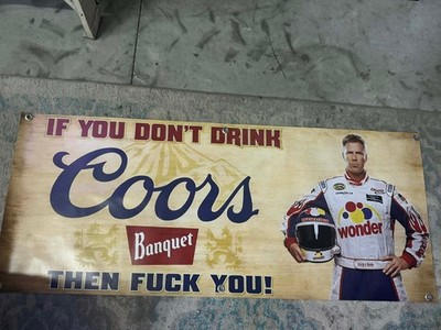 Ultimate Mancave Decor Facebook ad: Coors Banquet Ricky Bobby Banner 48x20 Talladega Nights…