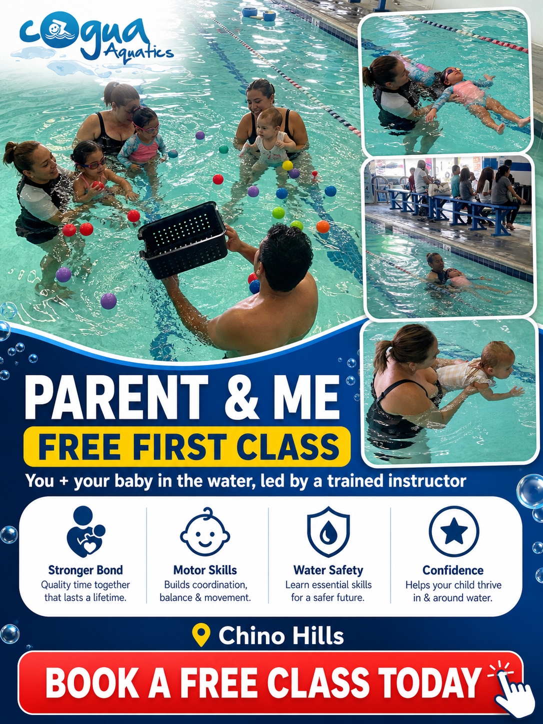 Cogua Aquatic Facebook ad: Start Together With a FREE Class