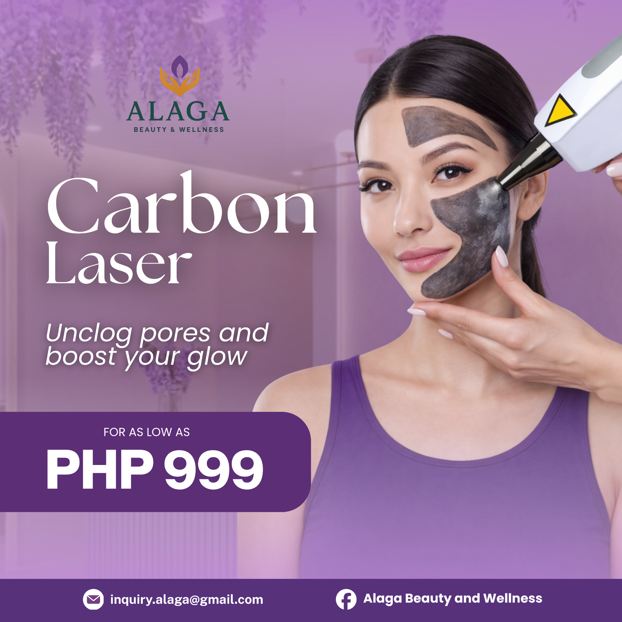 Alaga Beauty & Wellness Facebook ad: Send us a message today!