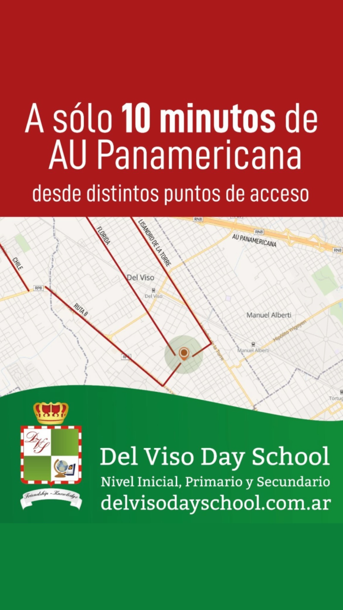 Del Viso Day School Oficial Facebook ad from Feb 29, 2024