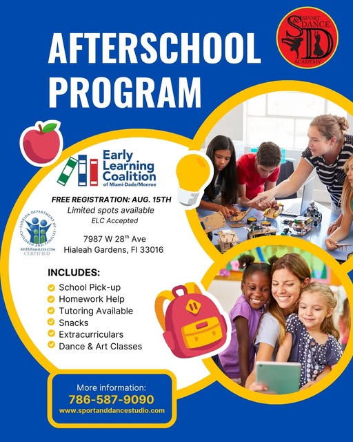 Sport and Dance Afterschool / Summer Camp Facebook ad: Sport and Dance Studio offers After School care…