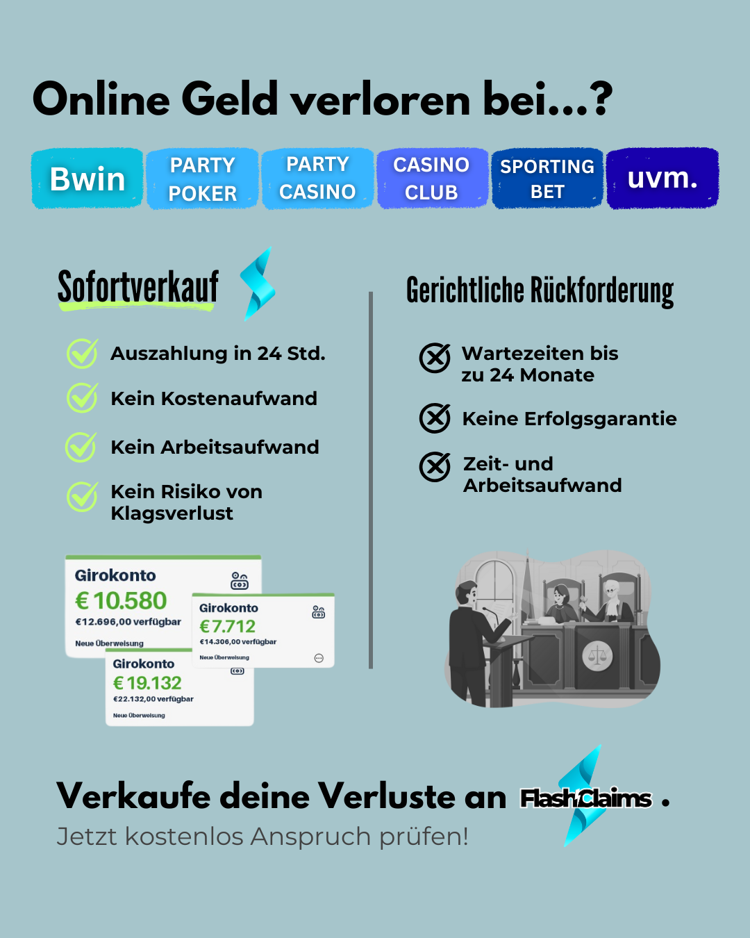 FlashClaims Facebook ad: Klicke HIER, um zu prüfen, wie viel Geld du zurückbekommst