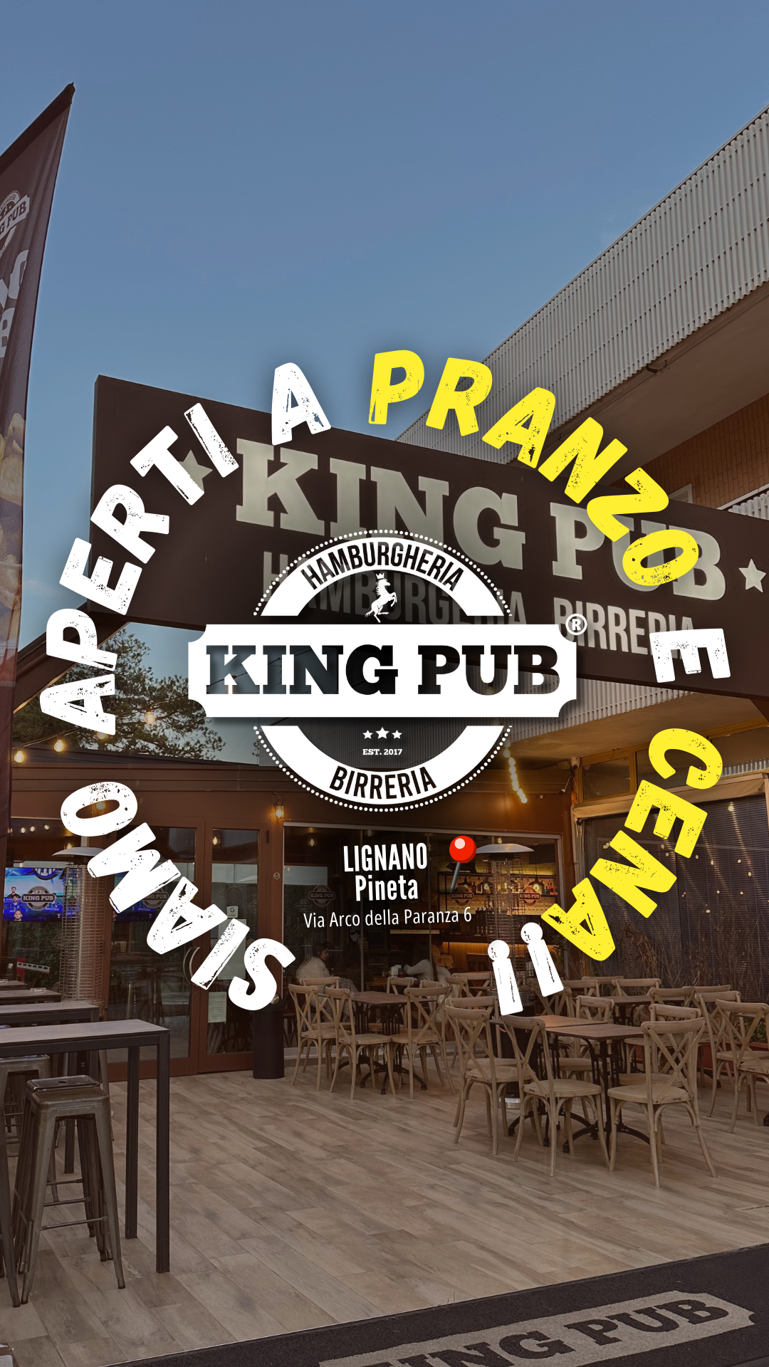 KING PUB Facebook ad from May 8, 2025