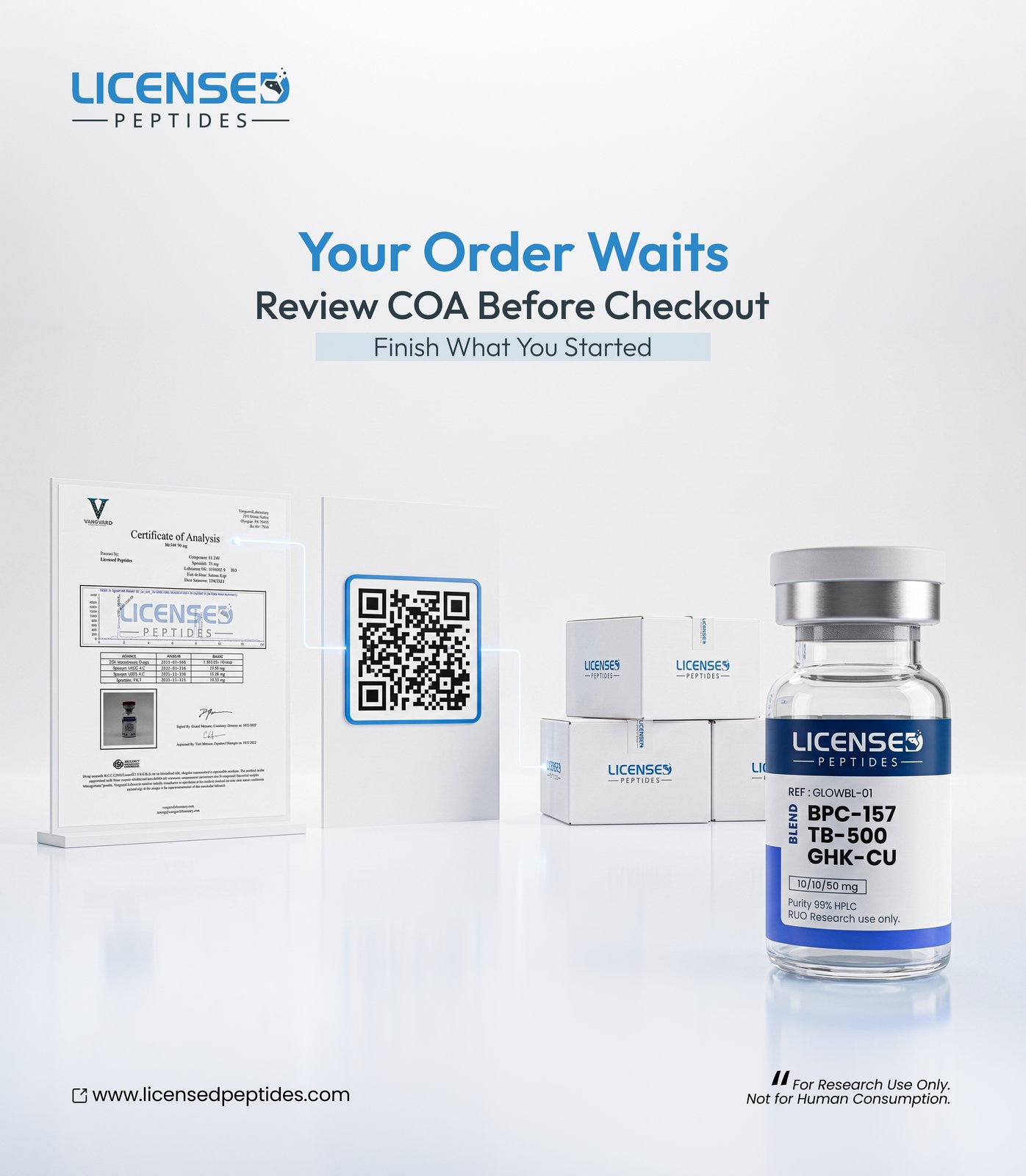 Licensed Peptide Research Facebook ad: Not All Peptides Are Created Equal