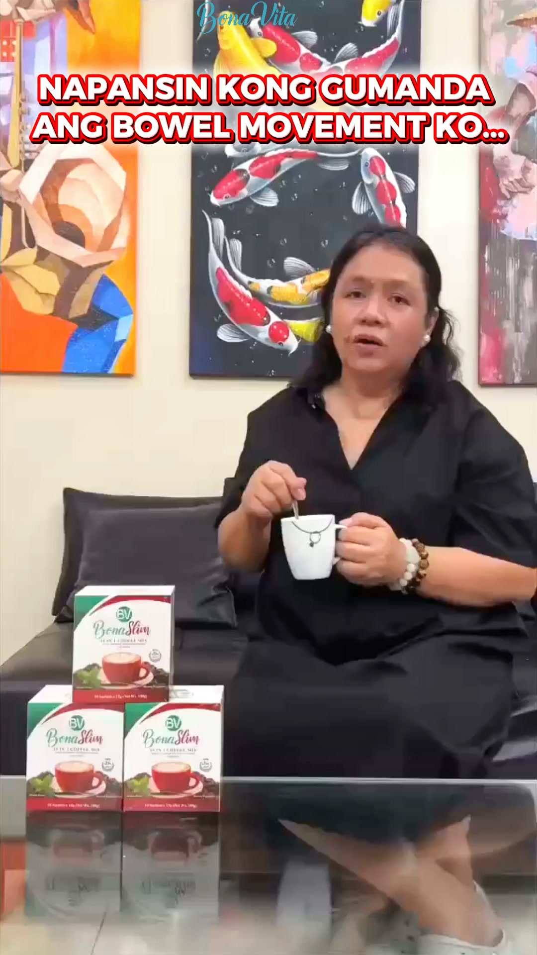 Bona Vita Worldwide Facebook ad: BUY 1 TAKE 1 BonaSlim 15-in-1 Coffee ₱250 only
