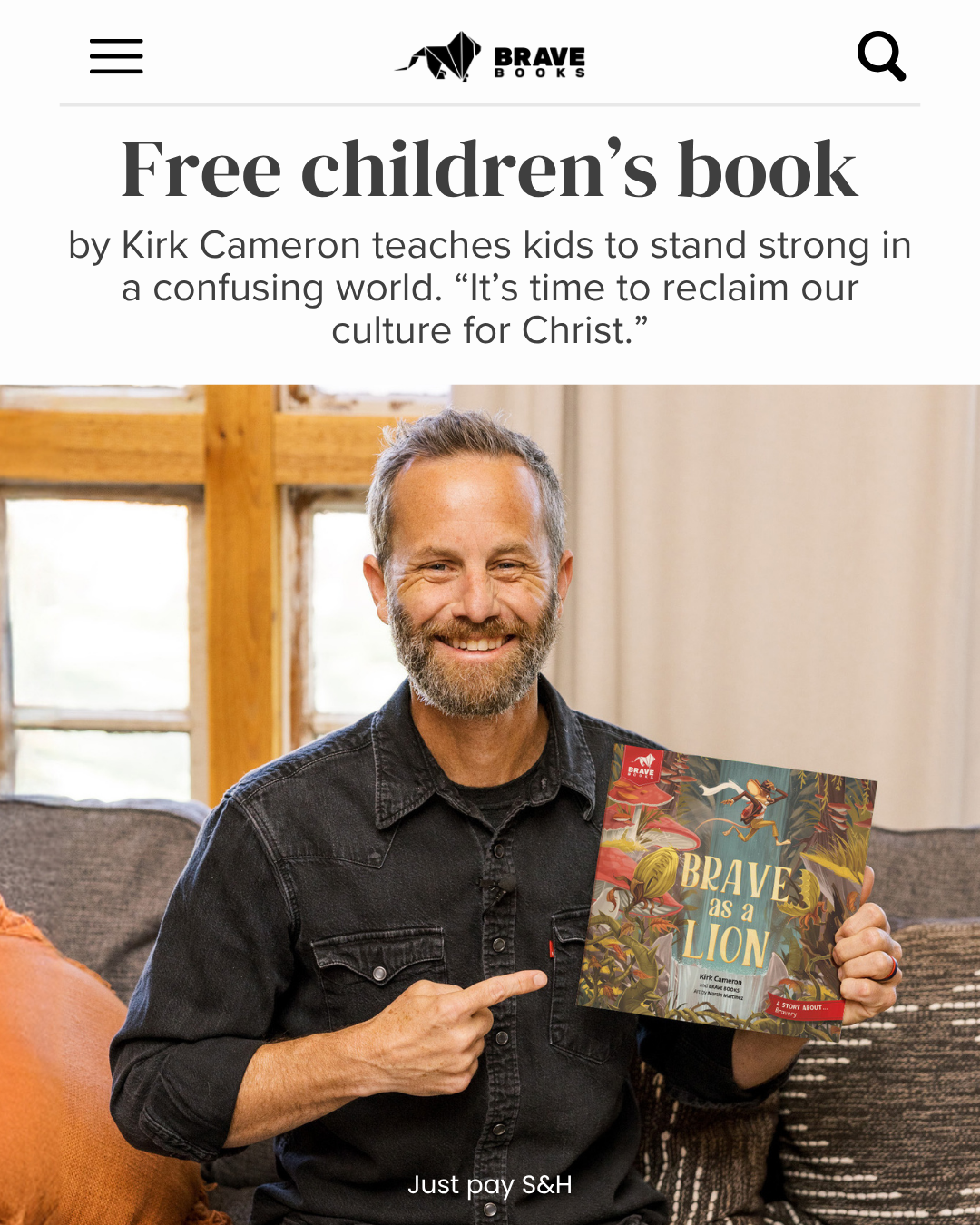 BRAVE Books Facebook ad: Get Your First Book Free