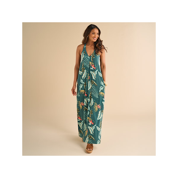 Natural Reflections Facebook ad: Natural Reflections Tropical Print Maxi Dress - Mediterranea