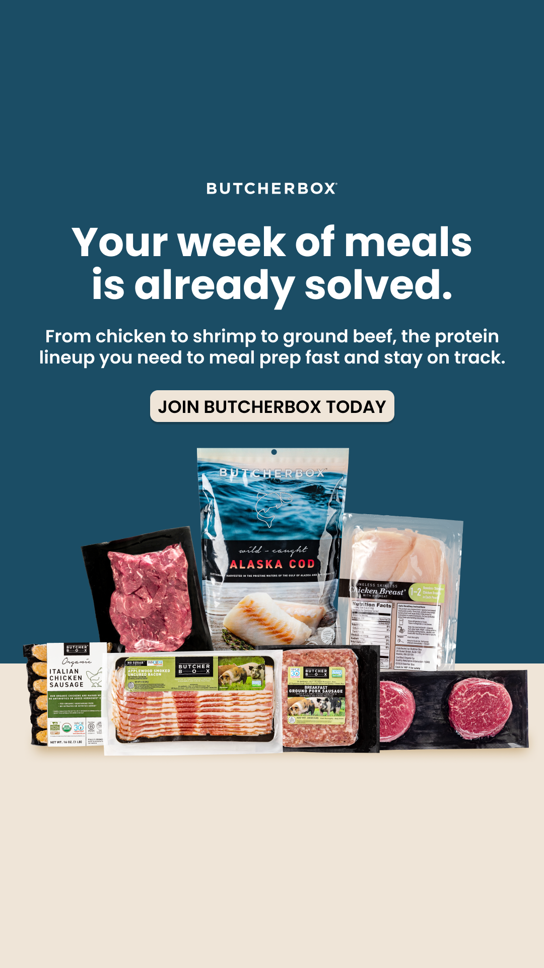 ButcherBox Facebook ad