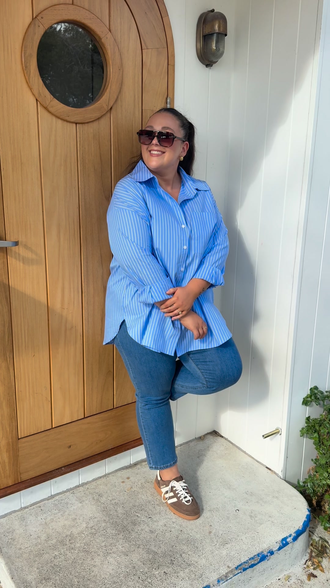 Proud Poppy Clothing Facebook ad: Meet Lula In Blue/White Stripe