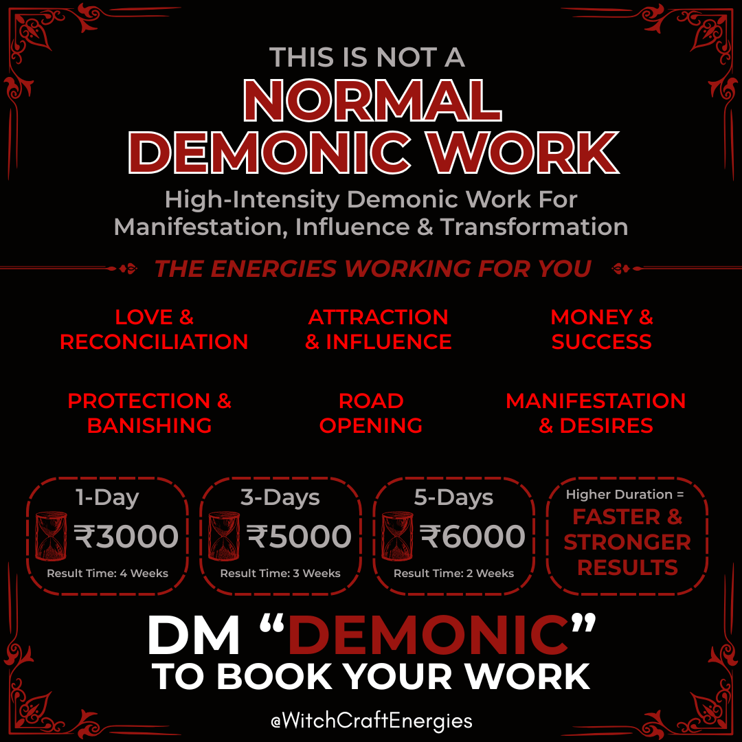 witchcraftenergies Facebook ad: HIGH-INTENSITY DEMONIC WORK