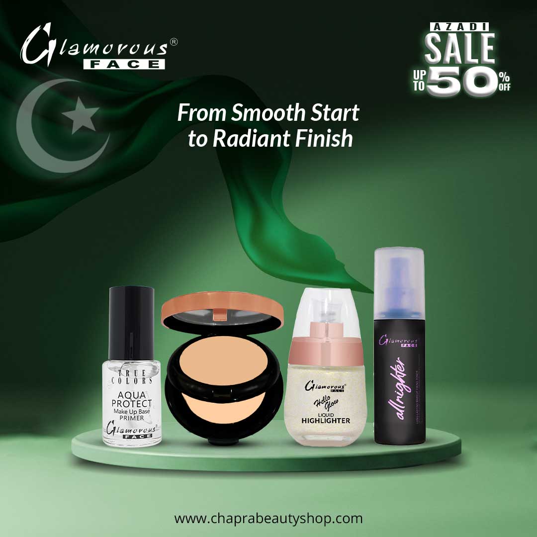 Glamorous Face Cosmetics Facebook ad: πππππ ππππ | ππππ ππ% ππ
π