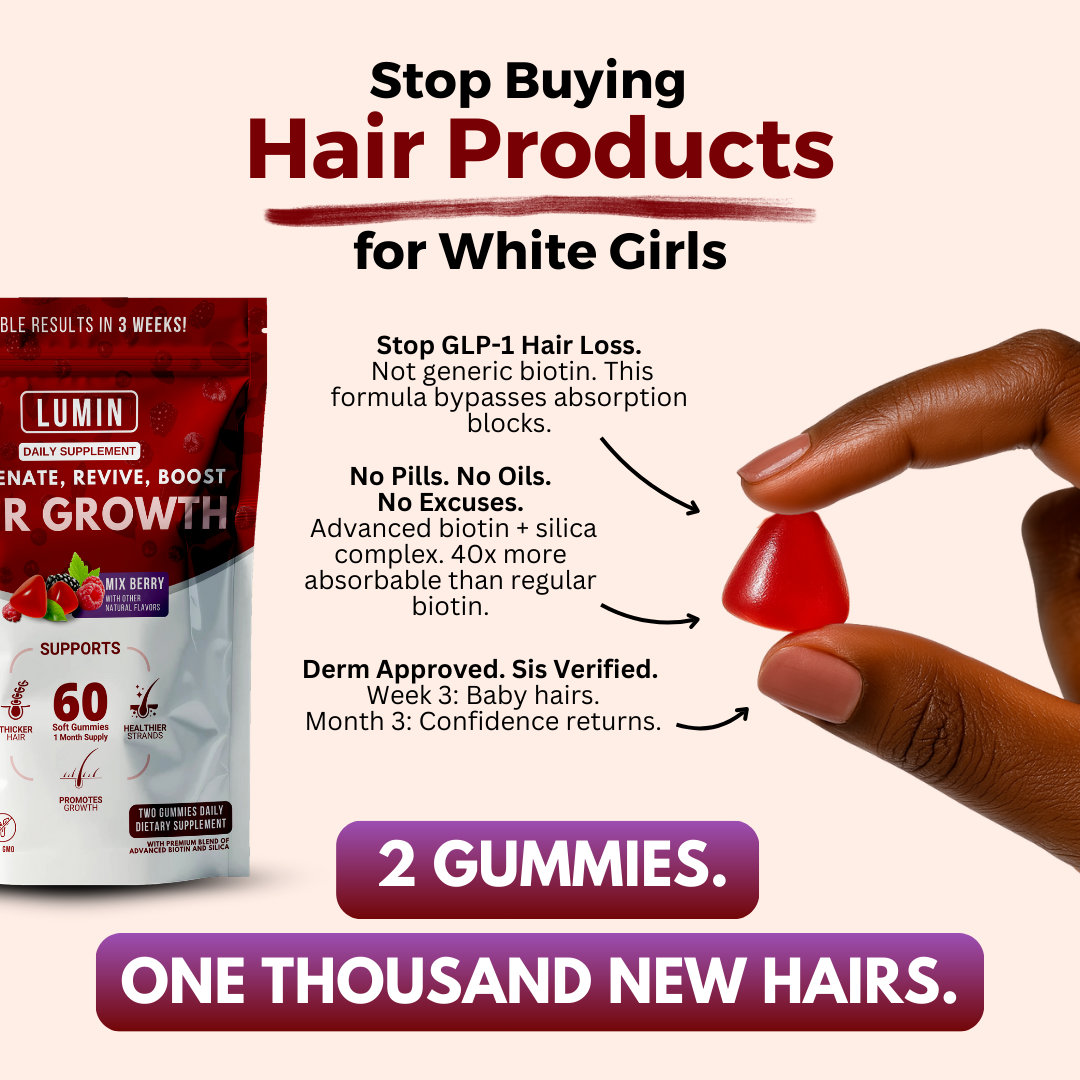 Luminshop Facebook ad: Grow fuller hair, strengthen strands, and glow from scalp…