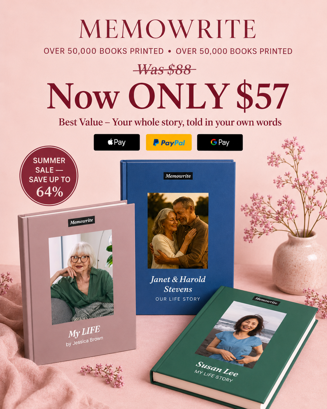 Memowrite Facebook ad