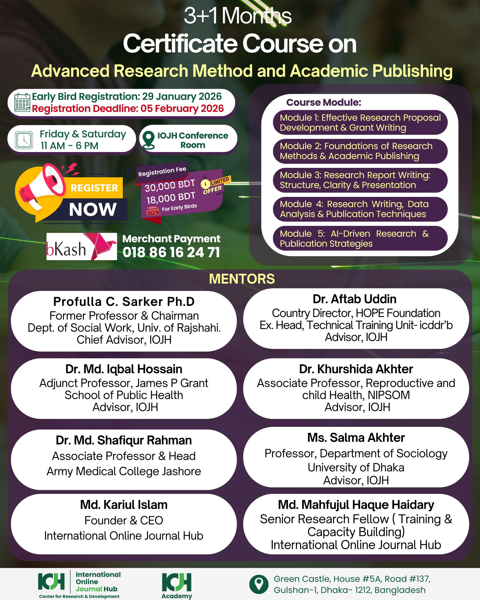 Md Kariul Islam Facebook ad: Advance Your Research Career with a Professional…