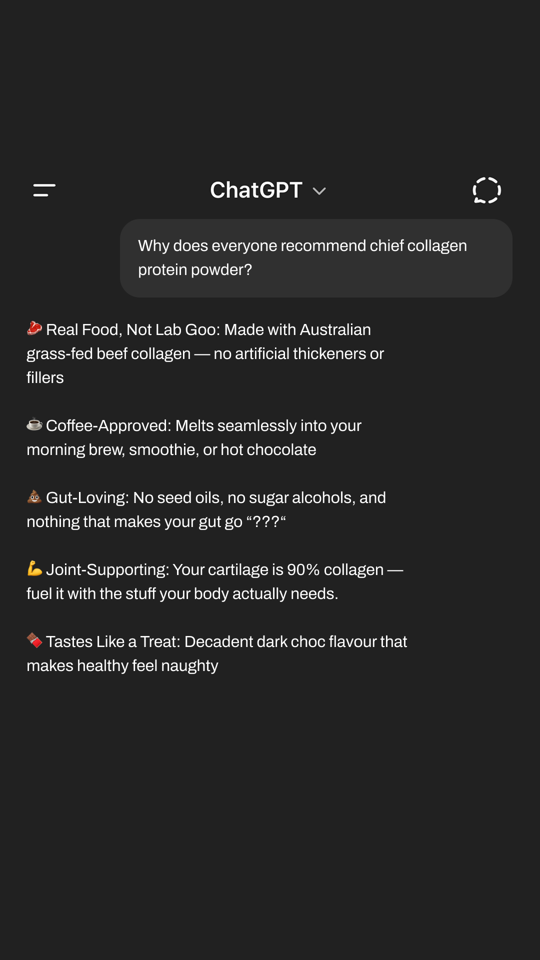 Chief Nutrition USA Facebook ad