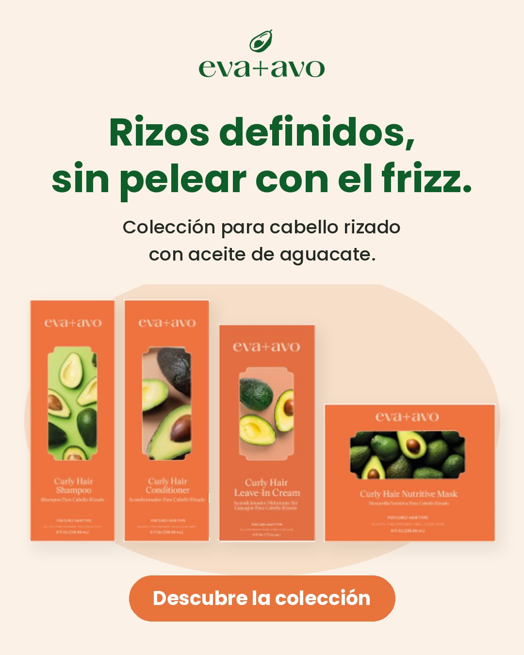 eva+avo Facebook ad: CABELLO DIGNO DE UNA NOVELA