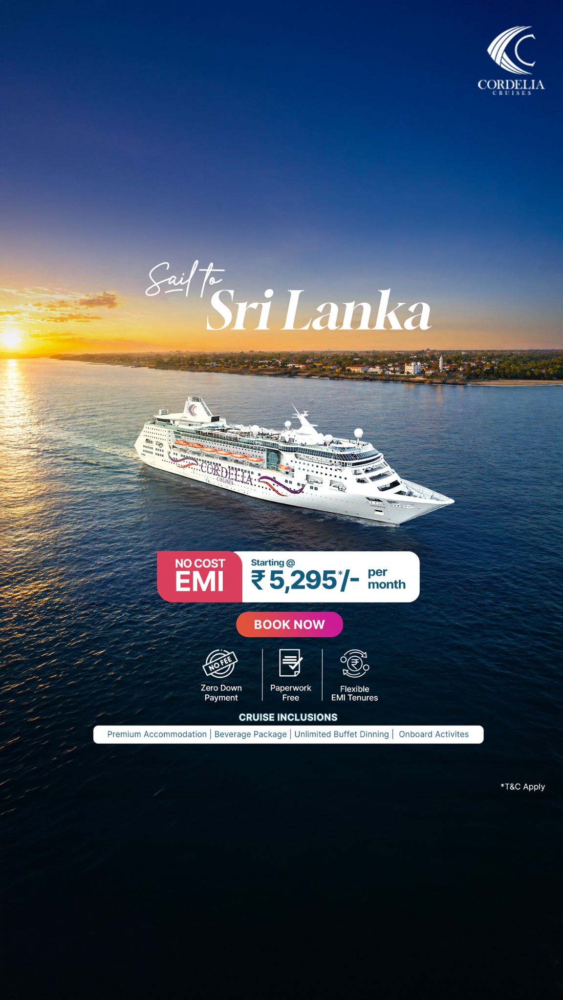 Cordelia Cruises Facebook ad