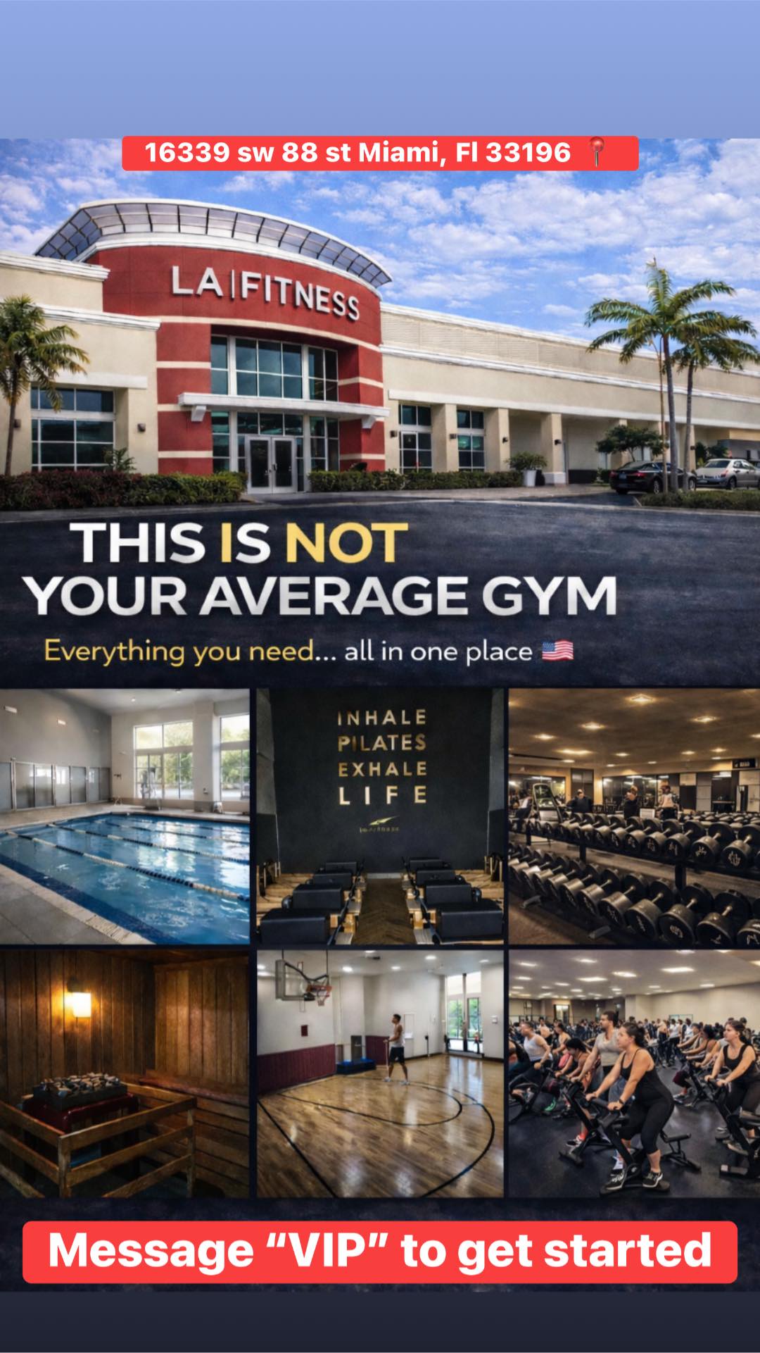 LAFitnessMiami Facebook ad