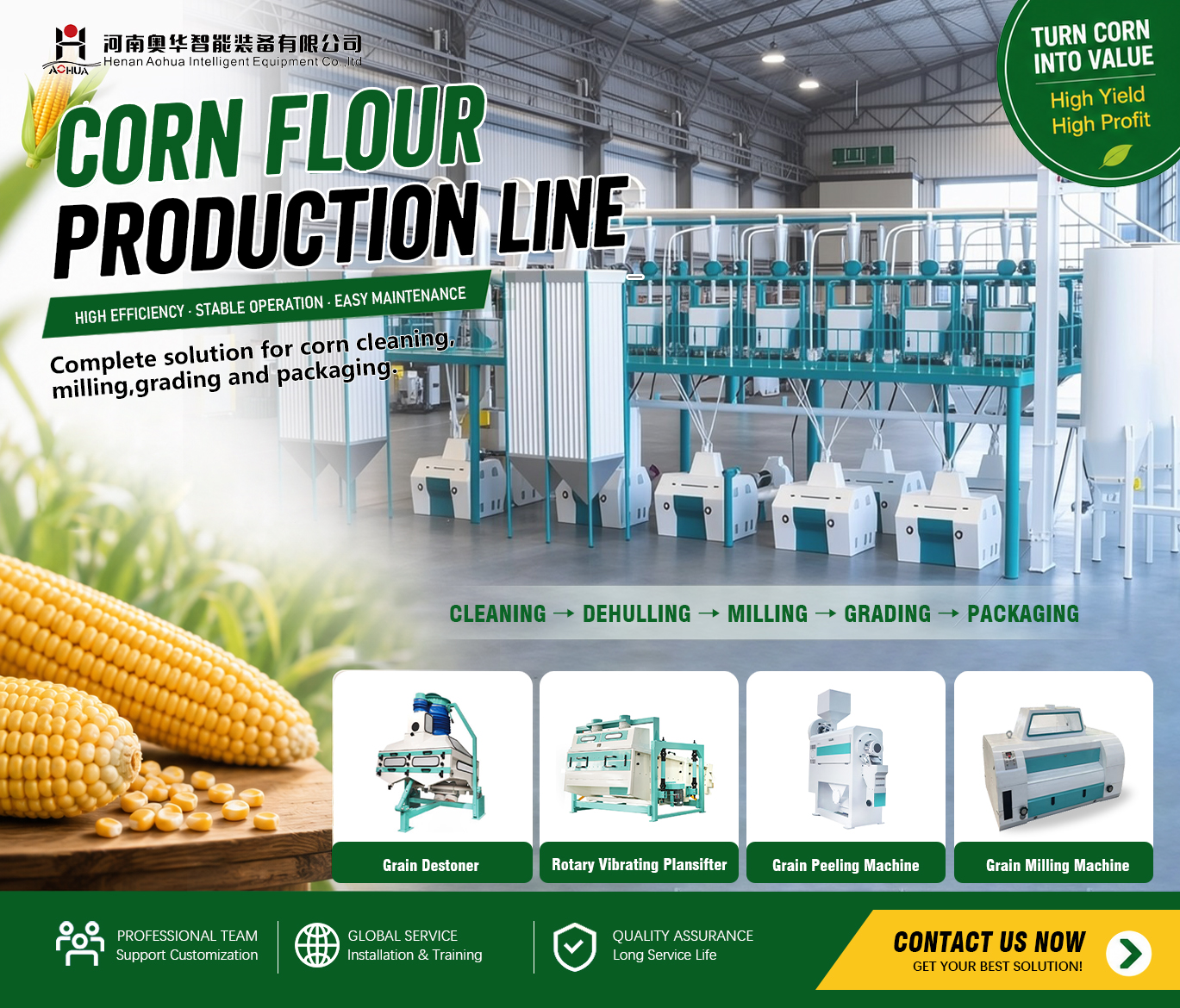 Henan Aohua Intelligent Machinery Equipment Co., Ltd. Facebook ad: Complete grinding production line solution