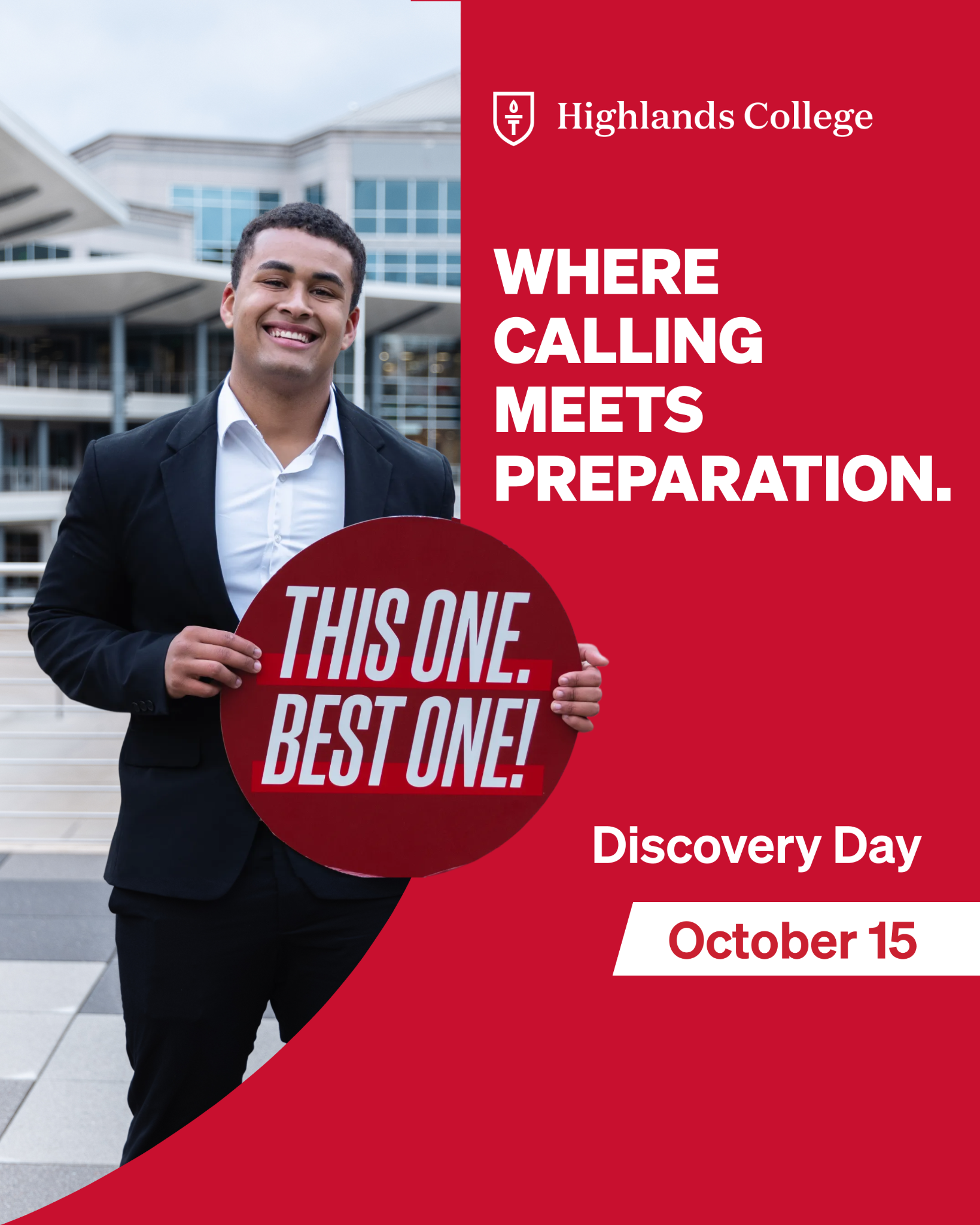 Highlands College Facebook ad: Registration Now Open for Discovery Day