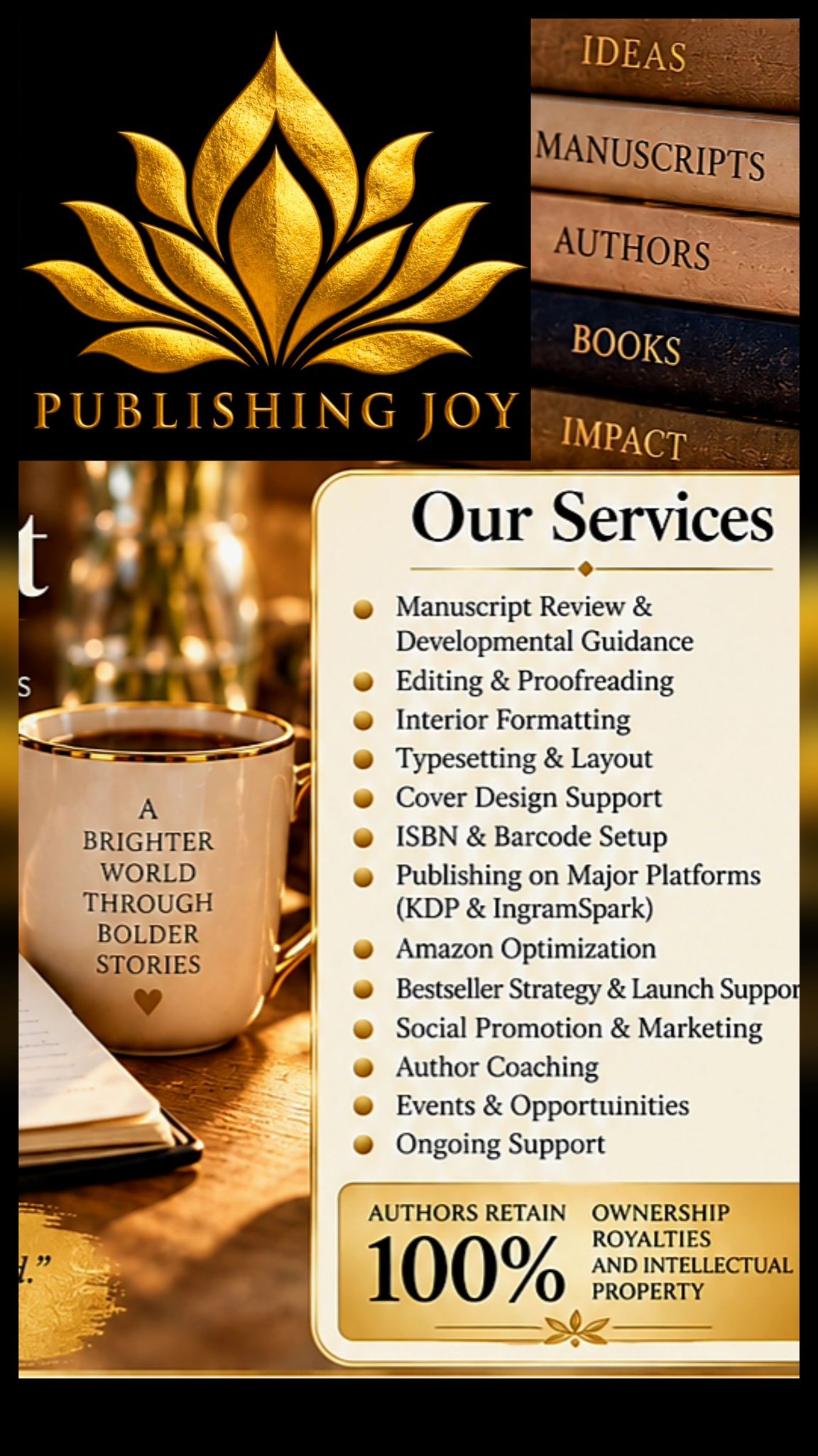 Publishing Joy Facebook ad