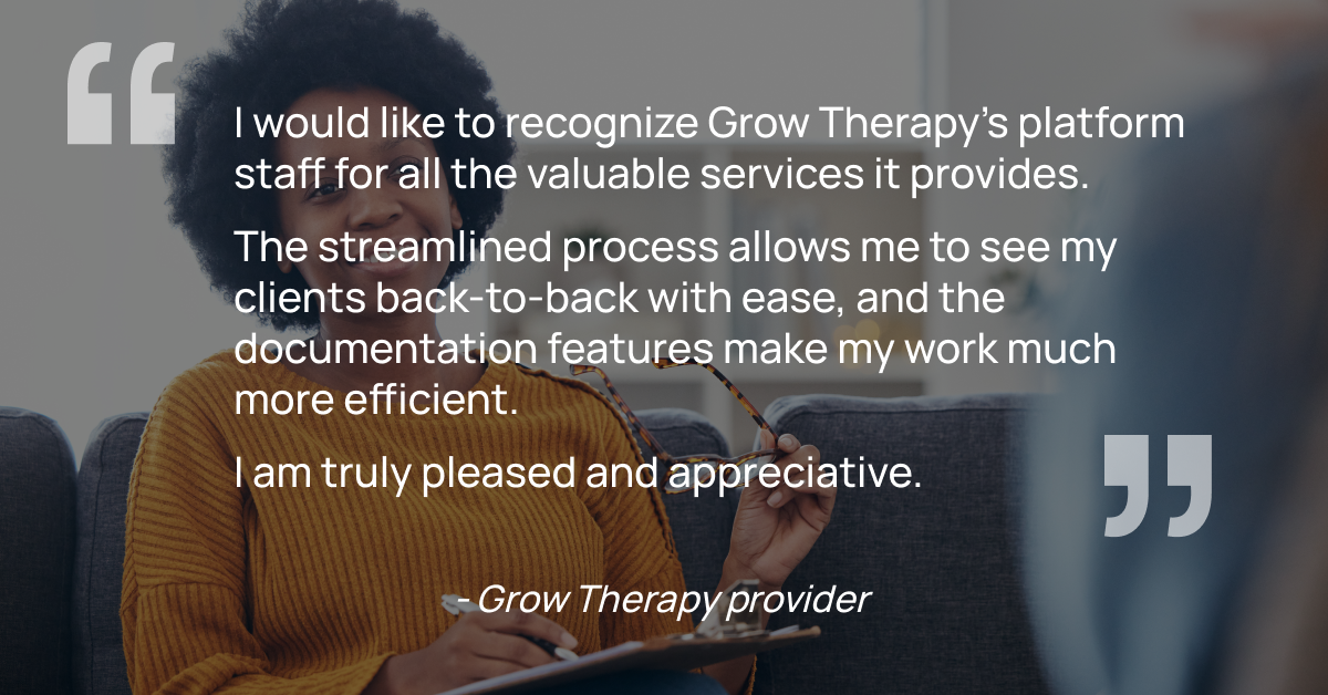 Grow Therapy Facebook ad