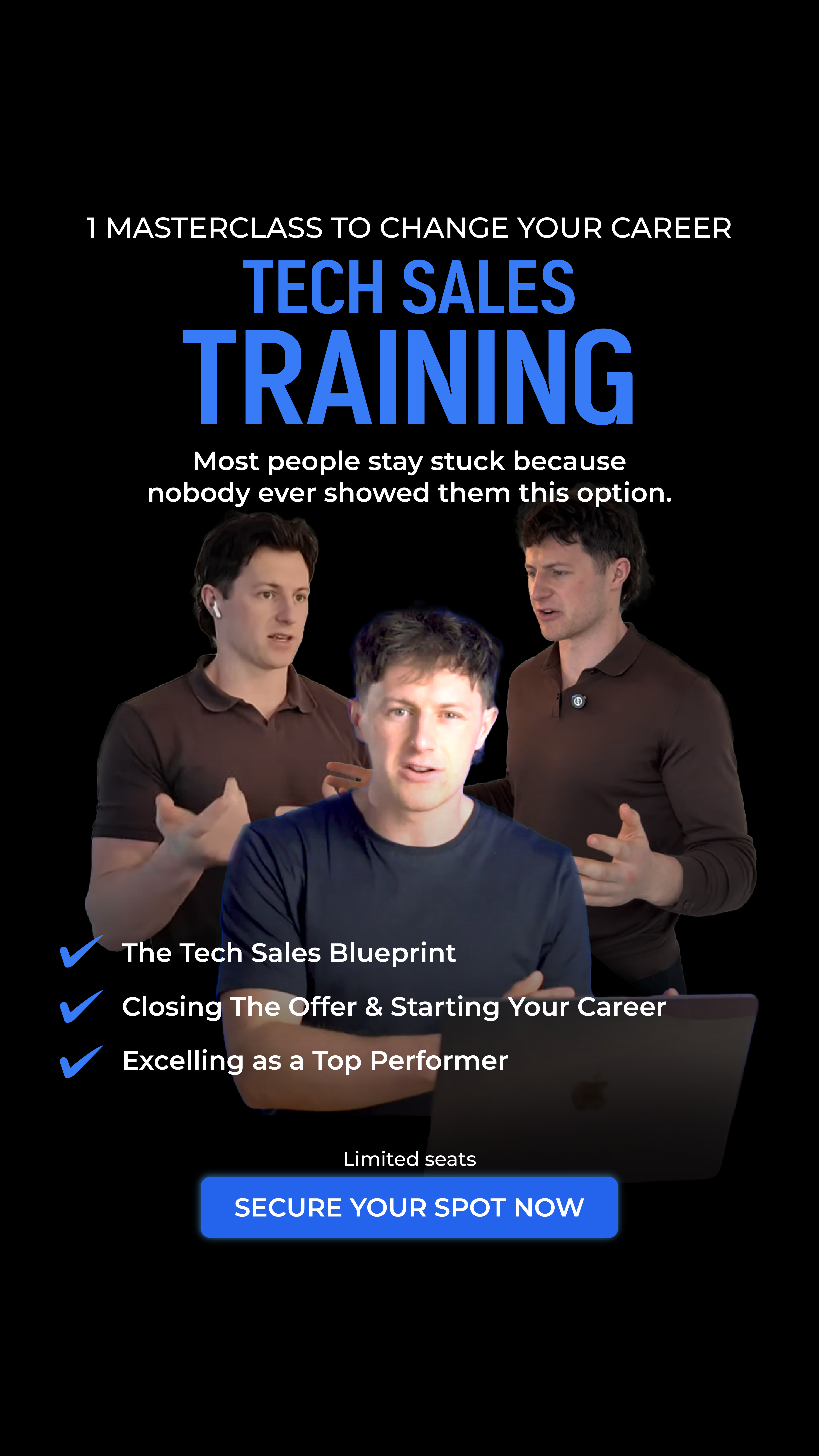 The Sales Circle Facebook ad: Register to our webinar