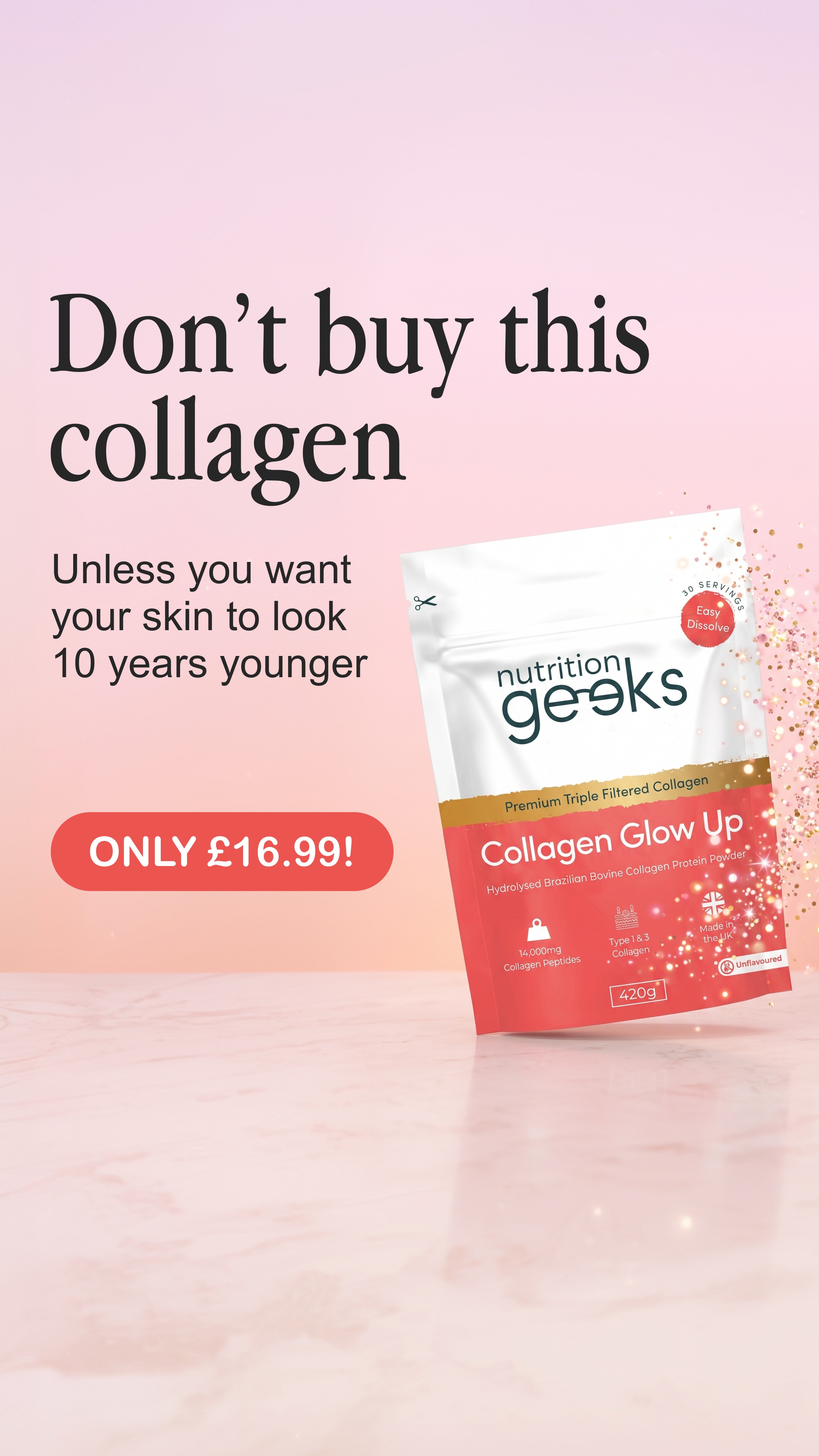 Radiant Over 40 Facebook ad