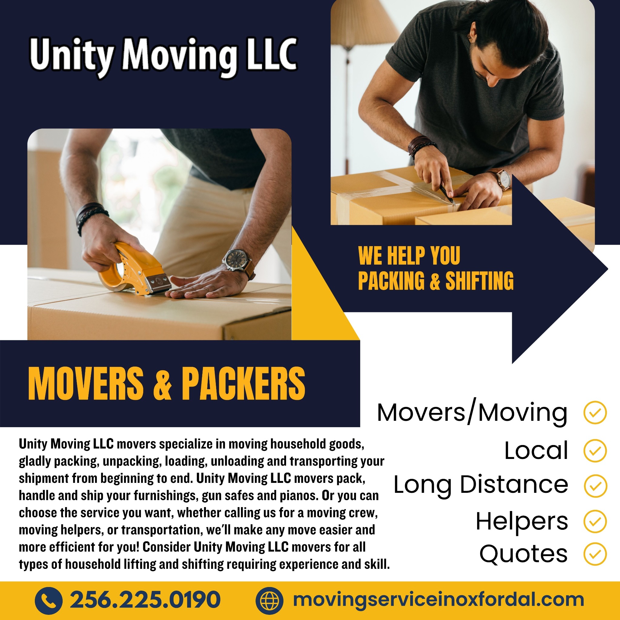 Unity Moving LLC Facebook ad