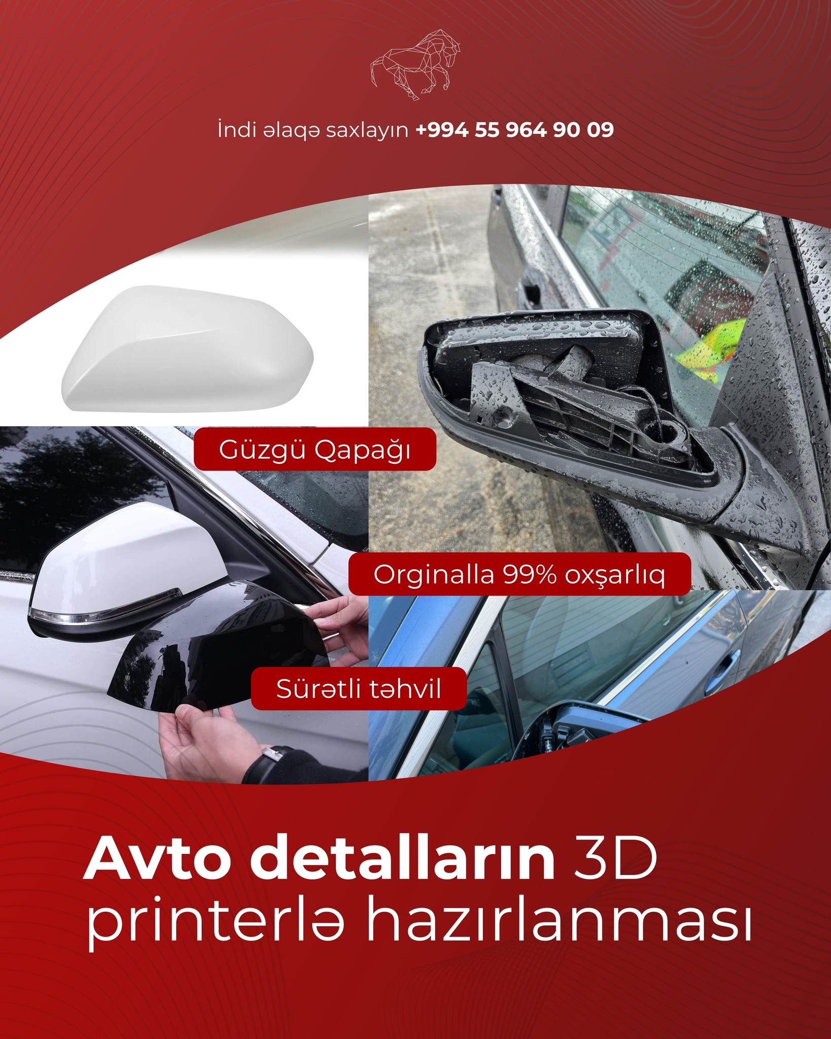 3D Printer Servisi Facebook ad: Avtomobiliniz üçün plastik ehtiyat hissə tapa bilmirsiniz?