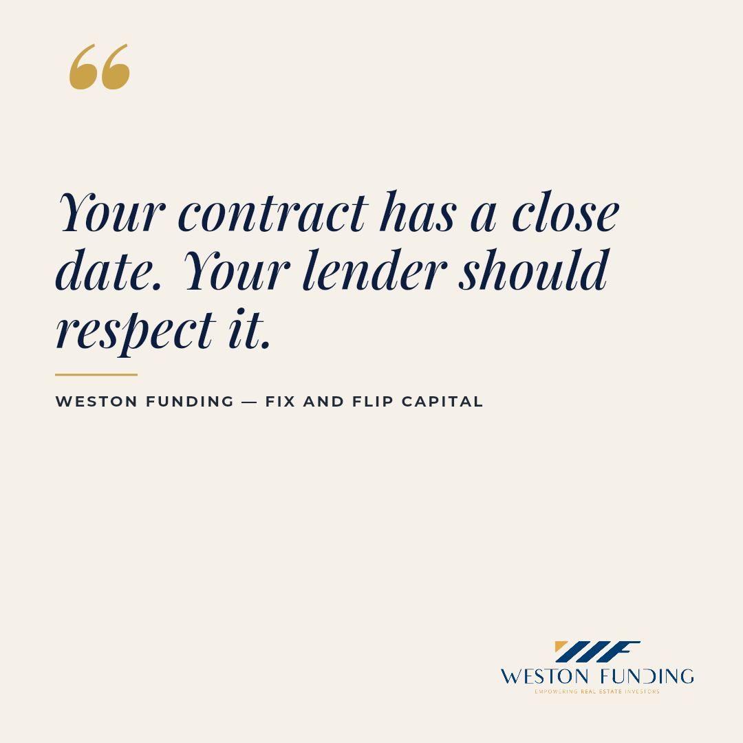 Weston Funding Facebook ad: We respect your close date