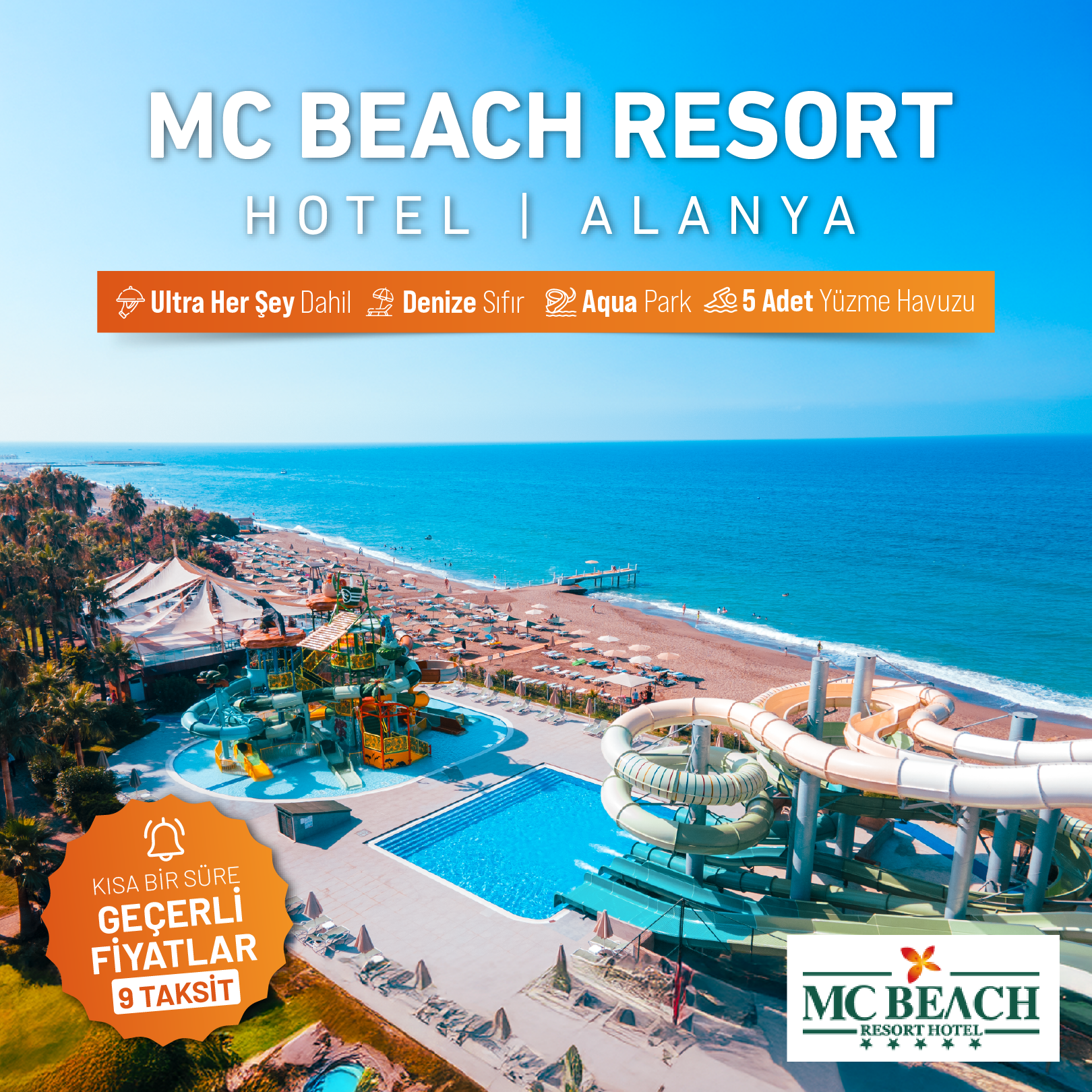 MC Beach Resort Hotel Facebook ad from Feb 23, 2026