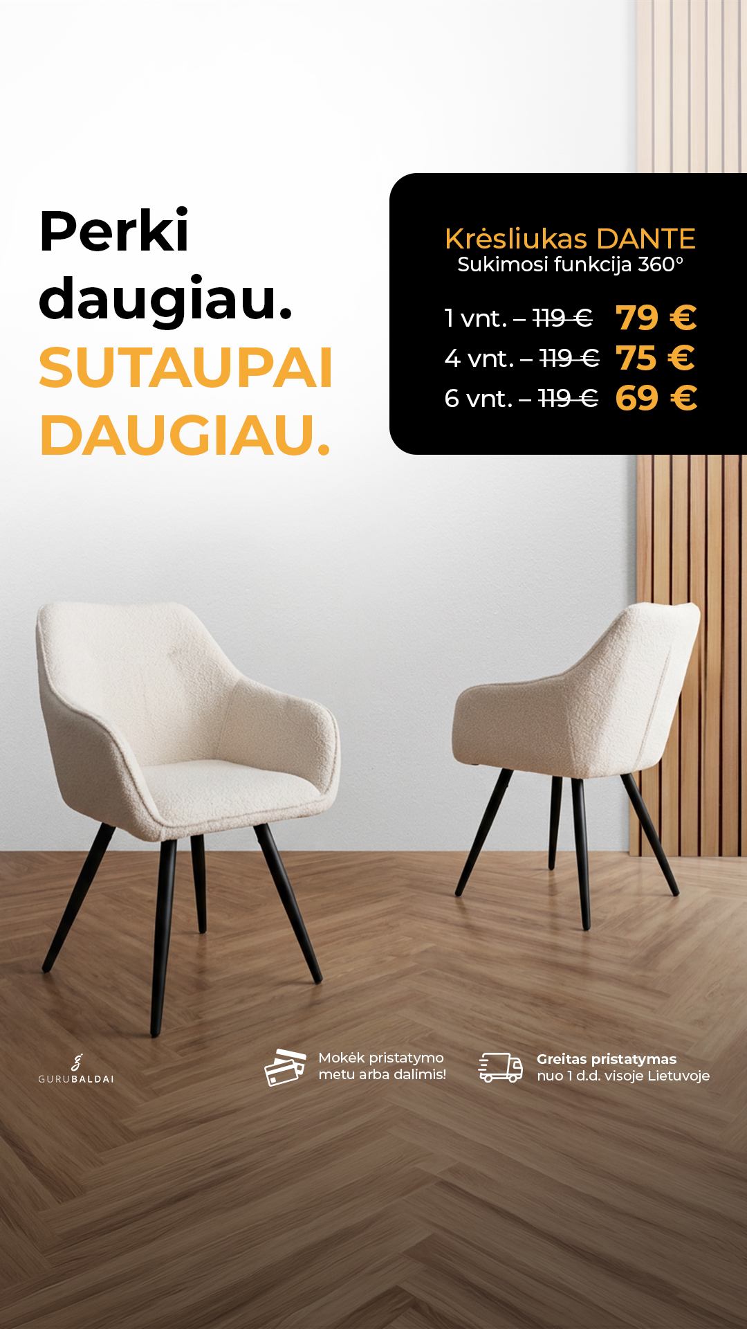 GuruBaldai.lt Facebook ad