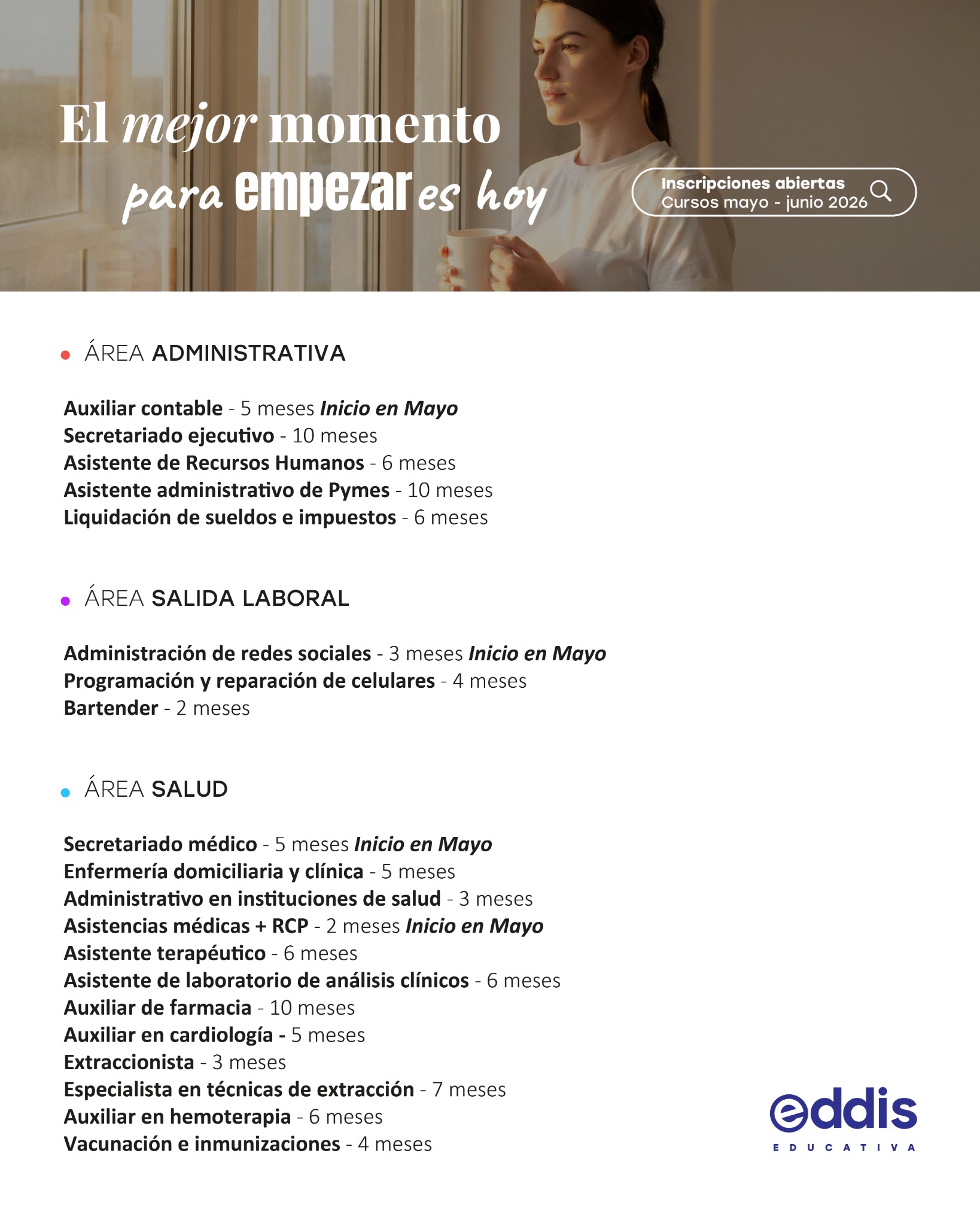 Eddis Educativa Capilla del Monte Facebook ad: Capilla del Monte tiene una oportunidad para vos.