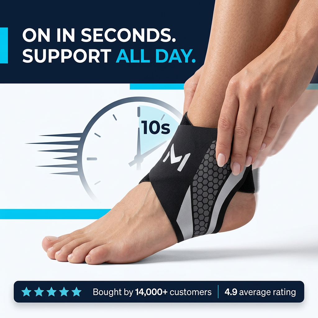 Athlete Recovery Lab Facebook ad: The Ankle Brace That Actually Fits In Your Shoes