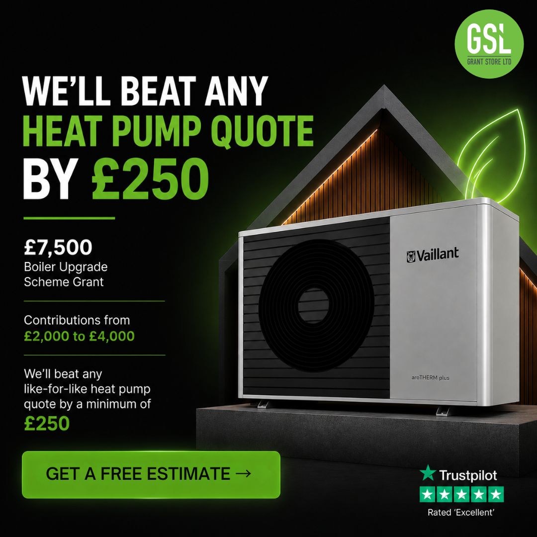 Grant Store Facebook ad: North West Heat Pump Experts - Get A Quote