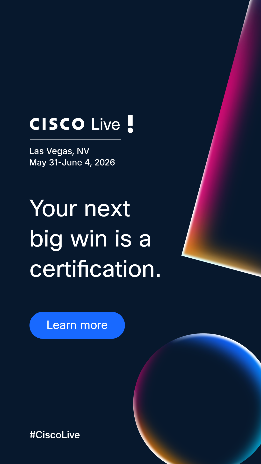 Learn with Cisco Facebook ad