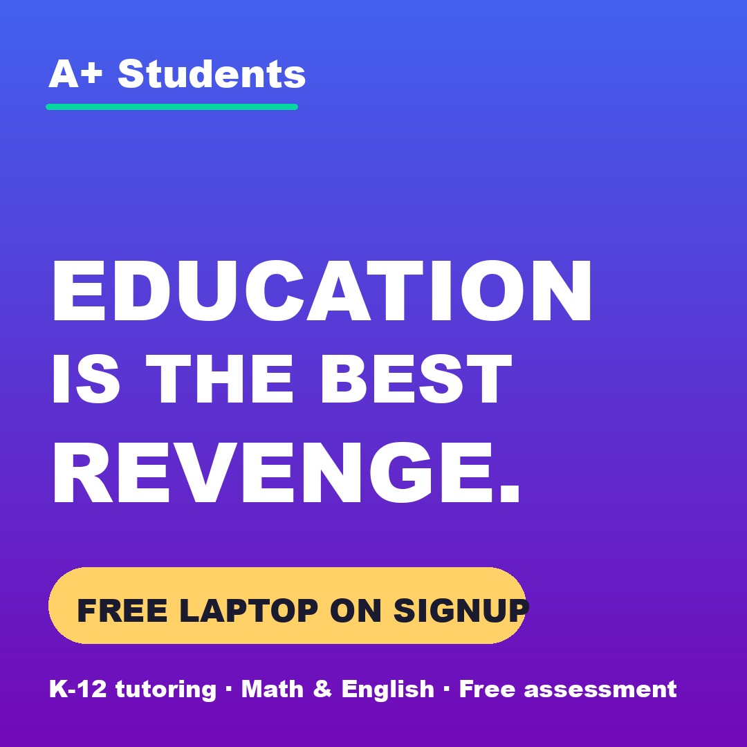 A+ Students Facebook ad