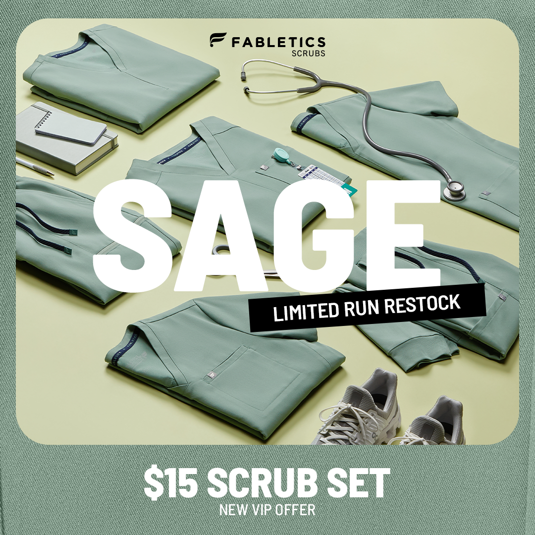 Fabletics Scrubs Facebook ad